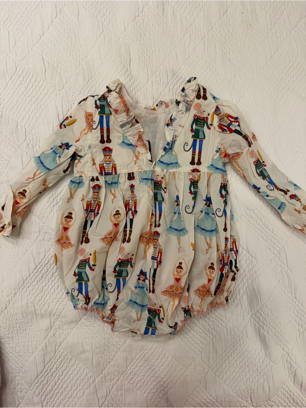 Pink Chicken Nutcracker & Ballerina Print Romper - Picture 3 of 4